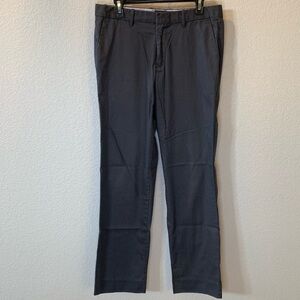 Gap Tailored Straight Fit Striped Grey Khakis